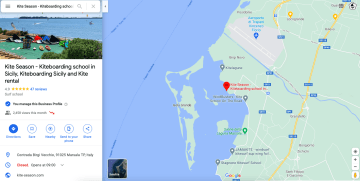 Kite centre - kite school position in Sicily